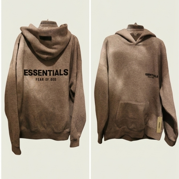 Fear of God ESSENTIALS Dark Oatmeal Hoodie - Picture 2 of 4